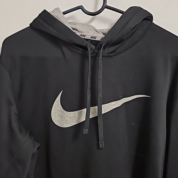 Nike Therma-fit hooded sweatshirt hoodie - black & gray - Men's L - Picture 2 of 12
